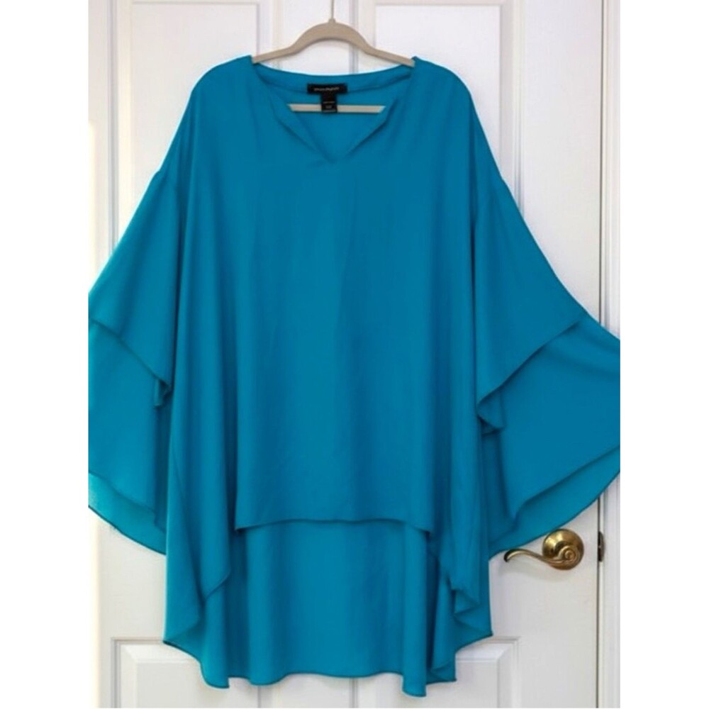 Ashley Stewart Plus Size Teal Flowing Tunic - Size 18/20‎